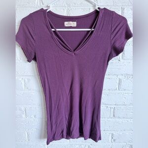 Hollister Purple‎ Ribbed Top